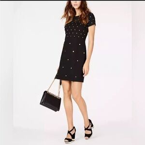 New Michael Kors Studded Black Dress XS